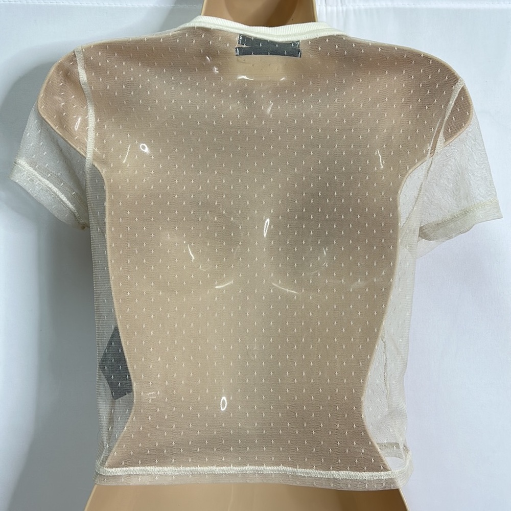 Urban Outfitters mesh floral embroidered crop top - Picture 4 of 5